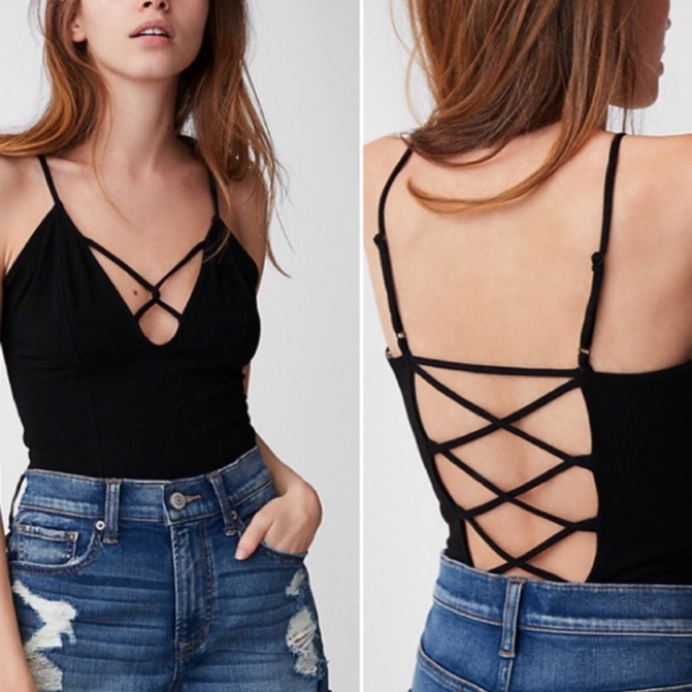 EXPRESS Open Back Bodysuit NWOT